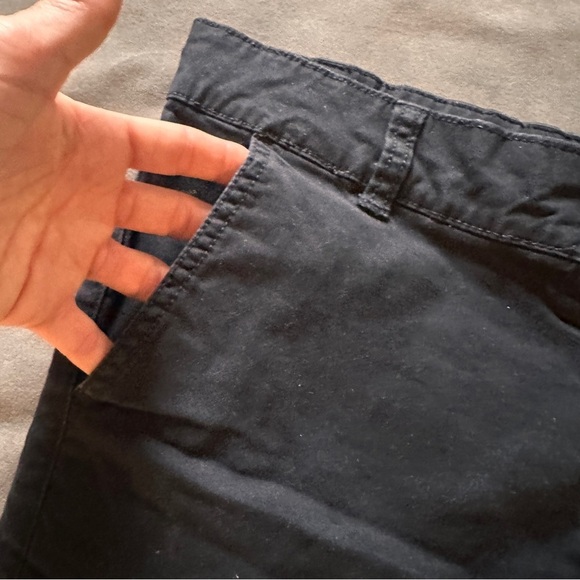 Sonoma Black Chino Shorts Stretch Cotton Casual Summer Size 8 Classic Pockets - Picture 6 of 9